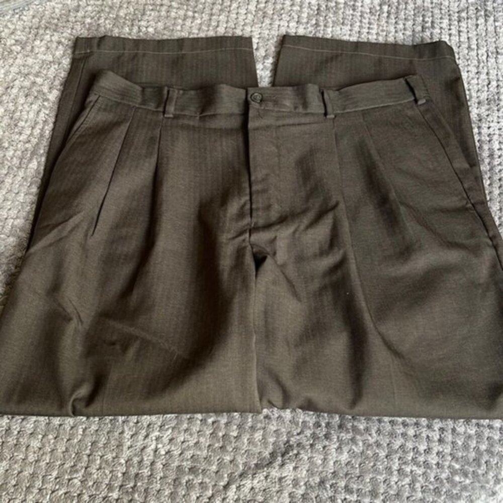 Perry Ellis Gray Dress Slacks Size 34x30 EUC #0134